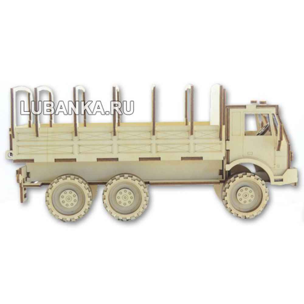 Деревянная модель для сборки «Военный грузовик»
